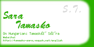 sara tamasko business card